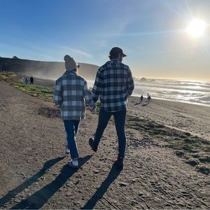 Plaid Wool fur lined Jacket shirt